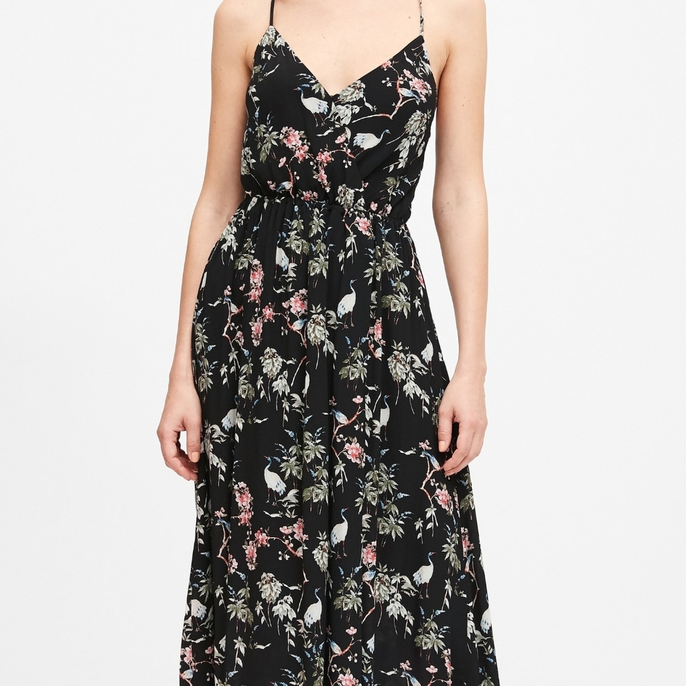 Banana Republic wrap effect midi dress